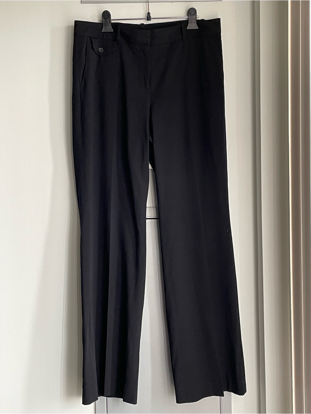 CLUB MONACO Black Wide Leg Trousers